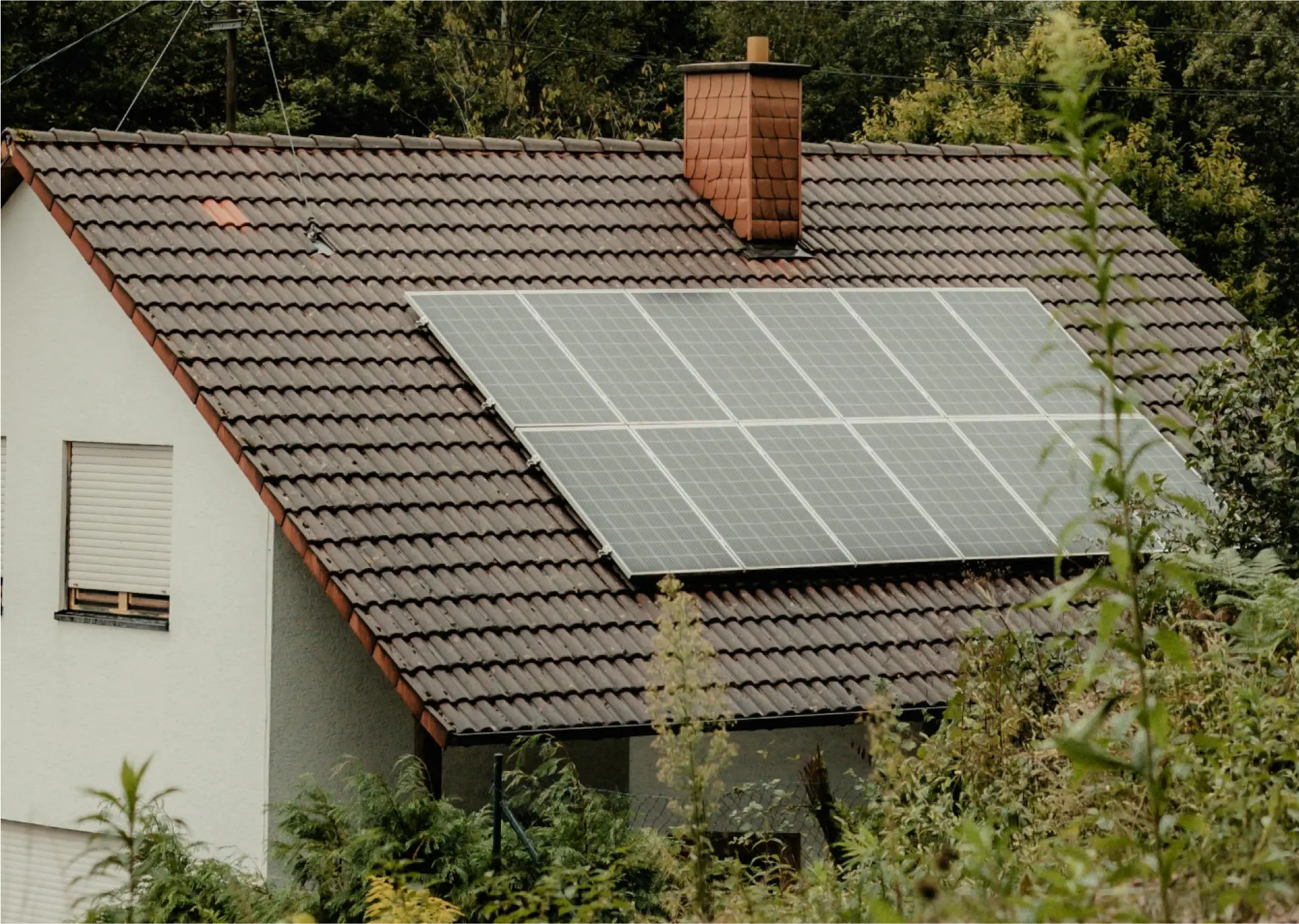 Dům se solárními panely